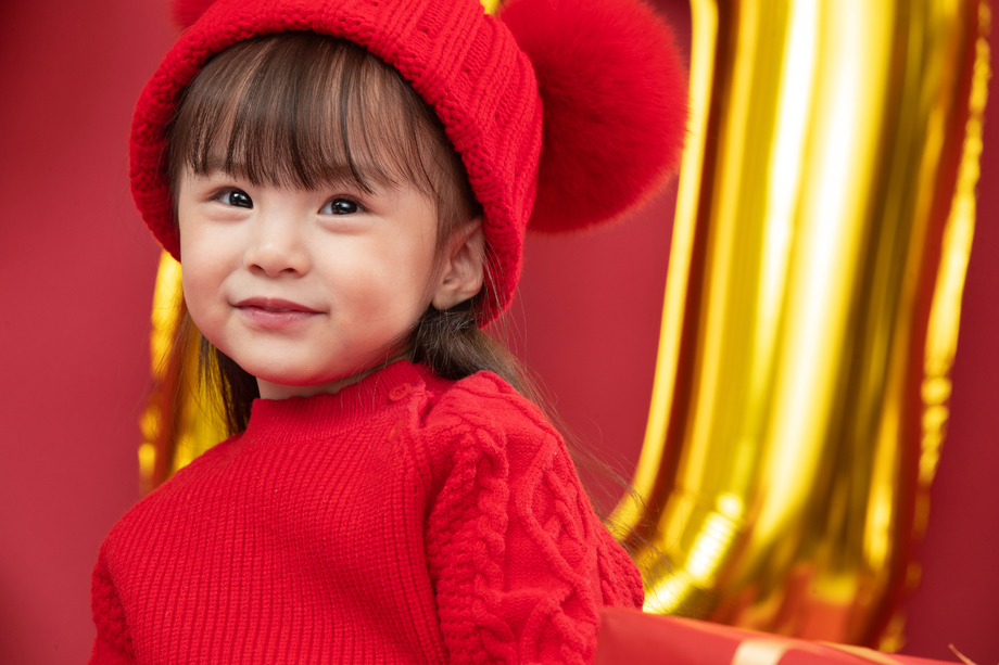 可爱的小女孩过新年 可爱的小女孩过新年