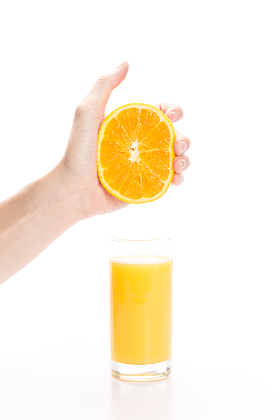 自制橙汁照片