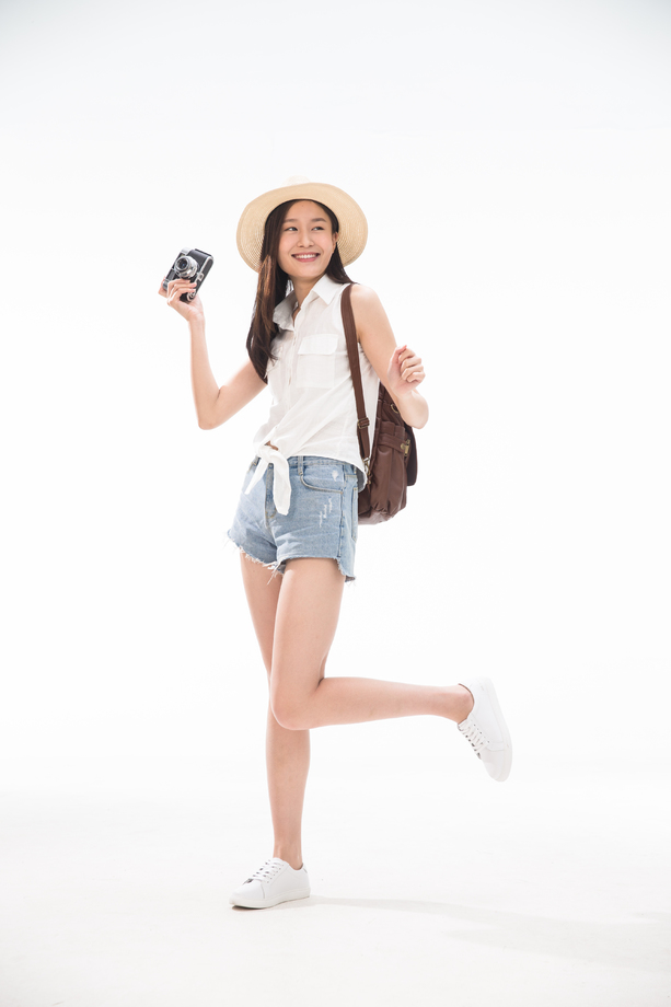 青年女人旅