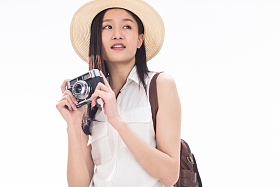 青年女人旅