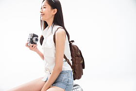 青年女人旅