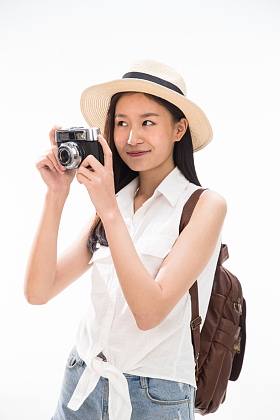青年女人旅