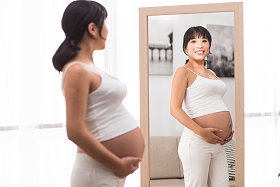 孕妇照镜子