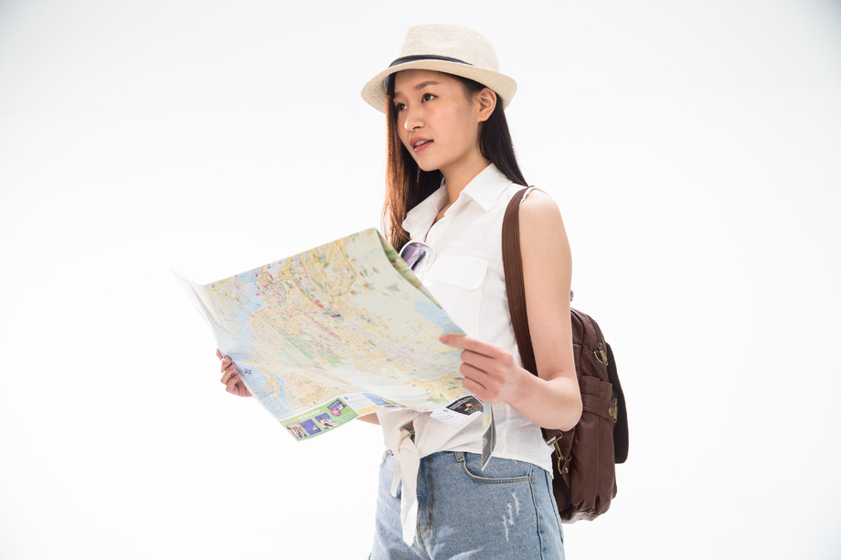 青年女人旅