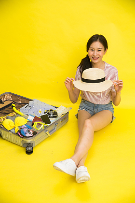 青女女人旅行图片