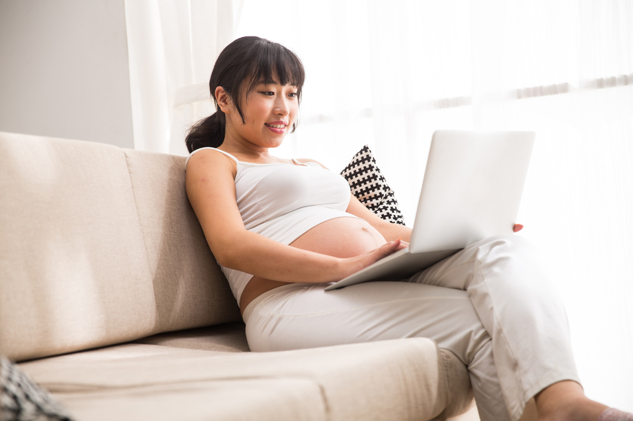 孕妇使用电脑