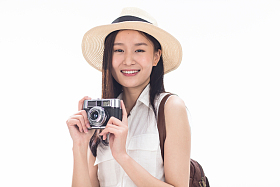 青年女人旅