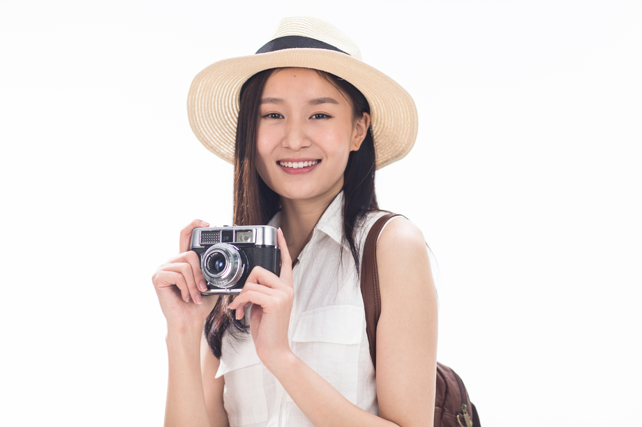 青年女人旅