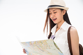 青年女人旅