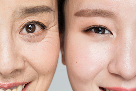 母女眼睛特写图片