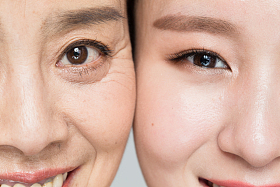 母女眼睛特写图片