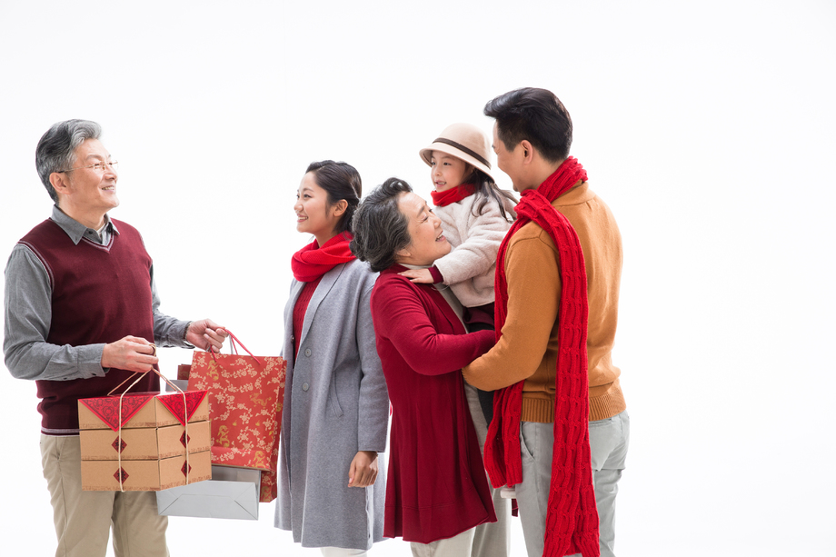 幸福家庭庆祝新年照片 幸福家庭庆祝新年照片