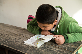 乡村小学里的小学生学习图片