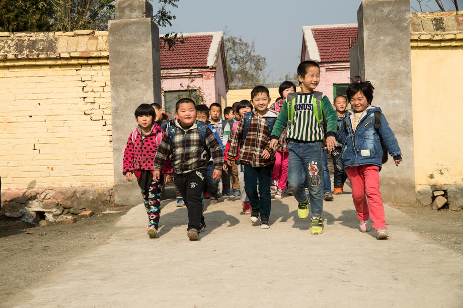 乡村小学生在放学回家图片