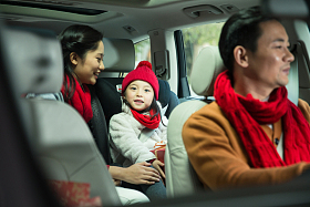 幸福家庭回家过新年