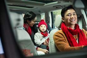 幸福家庭回家过新年