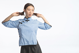 复古青年女人照片