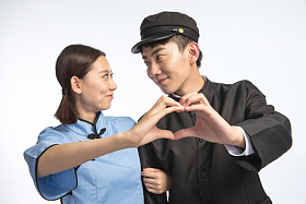 复古青年情侣图片