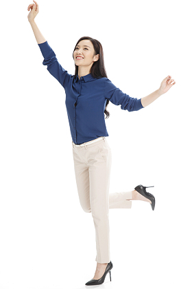 快乐的年轻商务女性