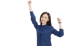 快乐的年轻商务女性