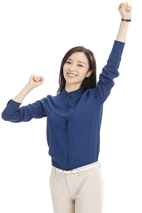 快乐的年轻商务女性