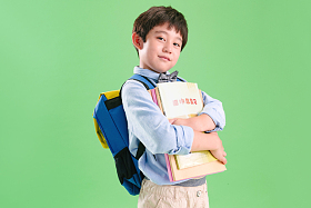 背书包的快乐小学生