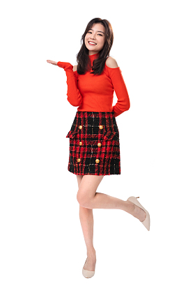 一个快乐的青年女人肖像照片