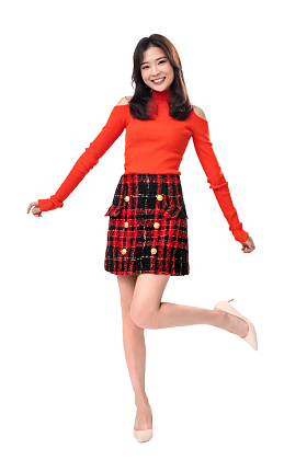 一个快乐的青年女人肖像图片