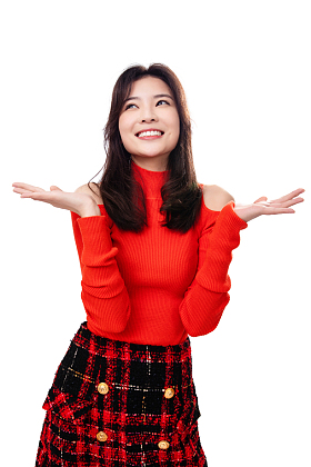 一个快乐的青年女人肖像图片