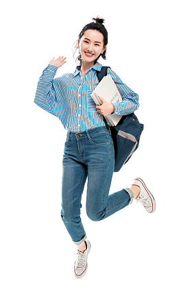 快乐的青年女大学生