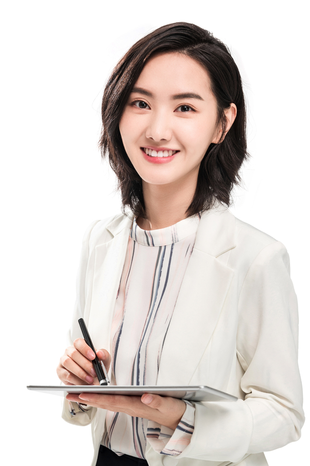 使用平板电脑的年轻女白领 使用平板电脑的年轻女白领