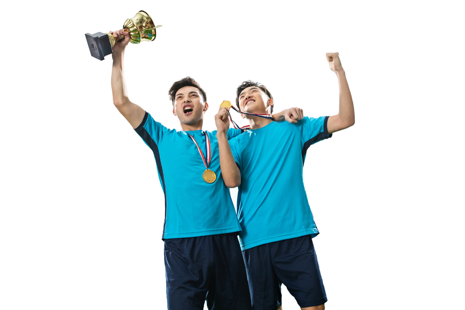 足球运动员欢呼获奖 足球运动员欢呼获奖