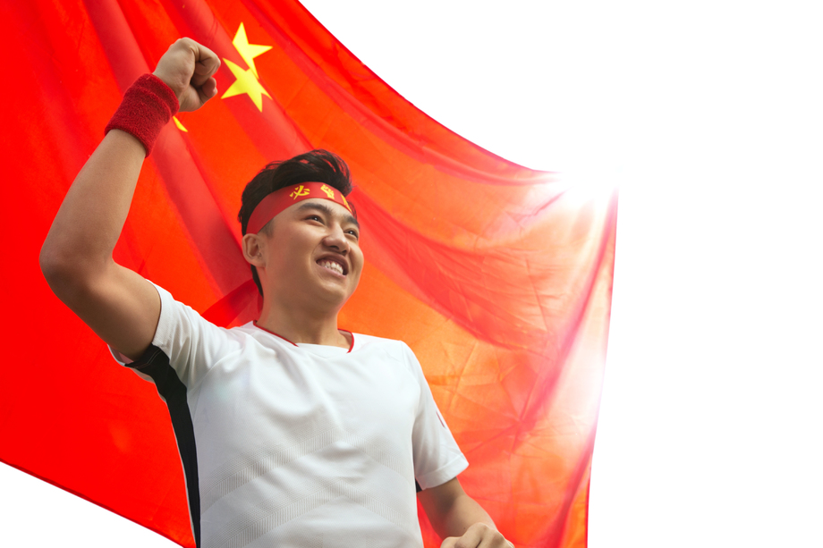兴奋的球迷庆祝获胜